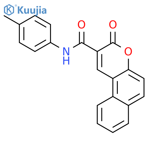 N-(4-methylphenyl)-3-oxo-3H-benzofchromene-2-carboxamide structure