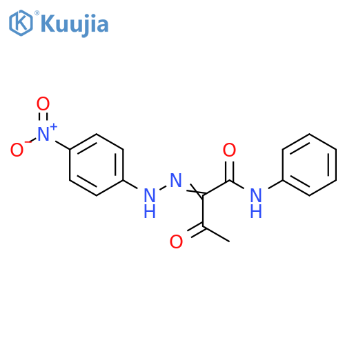 Butanamide, 2-[(4-nitrophenyl)hydrazono]-3-oxo-N-phenyl- structure