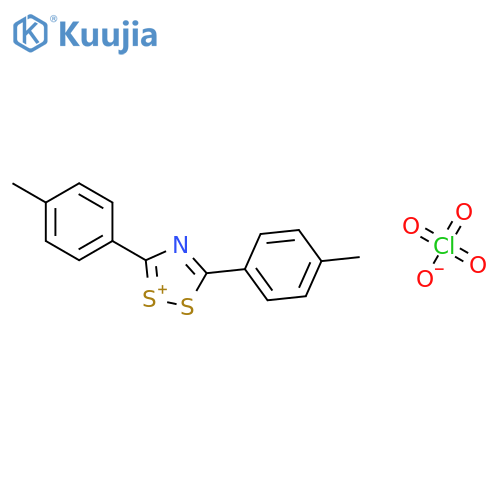 1,2,4-Dithiazol-1-ium, 3,5-bis(4-methylphenyl)-, perchlorate structure