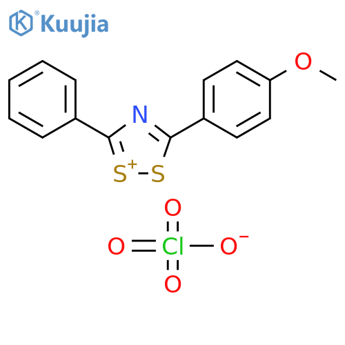 1,2,4-Dithiazol-1-ium, 3-(4-methoxyphenyl)-5-phenyl-, perchlorate structure