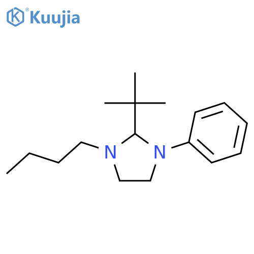 IMIDAZOLIDINE, 1-BUTYL-2-(1,1-DIMETHYLETHYL)-3-PHENYL- structure