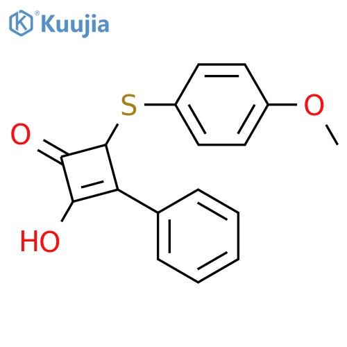 2-Hydroxy-4-[(4-methoxyphenyl)sulfanyl]-3-phenylcyclobut-2-en-1-one structure
