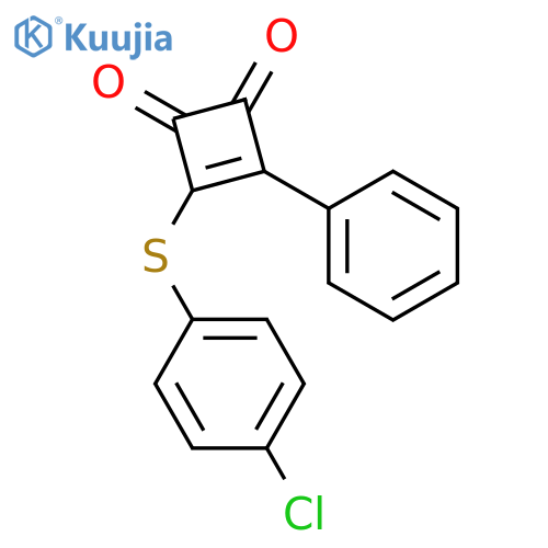 3-CYCLOBUTENE-1,2-DIONE, 3-[(4-CHLOROPHENYL)THIO]-4-PHENYL- structure