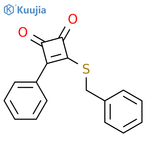 3-Cyclobutene-1,2-dione, 3-phenyl-4-[(phenylmethyl)thio]- structure