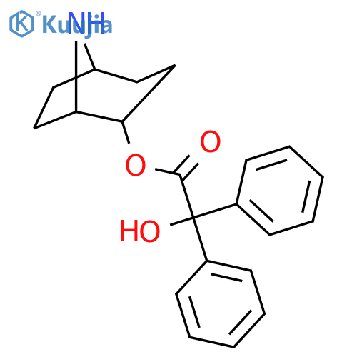 Benzeneacetic acid, a-hydroxy-a-phenyl-,8-azabicyclo[3.2.1]oct-2-yl ester, (1R-endo)- (9CI) structure