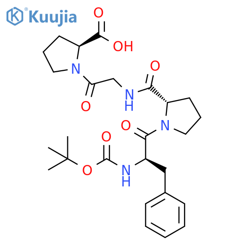 L-Proline,1-[N-[1-[N-[(1,1-dimethylethoxy)carbonyl]-D-phenylalanyl]-L-prolyl]glycyl]- structure