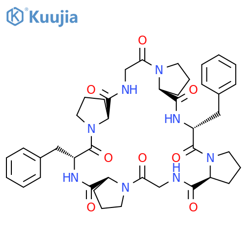 Cyclo(glycyl-L-prolyl-D-phenylalanyl-L-prolylglycyl-L-prolyl-D-phenylalanyl-L-prolyl) structure