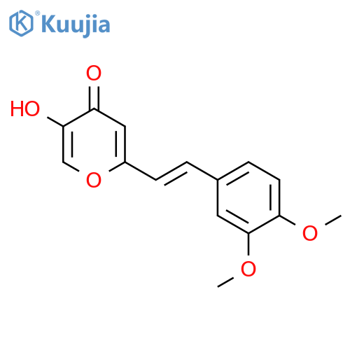 2-[2-(3,4-Dimethoxyphenyl)ethenyl]-5-hydroxy-4H-pyran-4-one structure