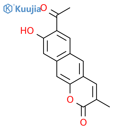 2H-NAPHTHO[2,3-B]PYRAN-2-ONE, 7-ACETYL-8-HYDROXY-3-METHYL- structure