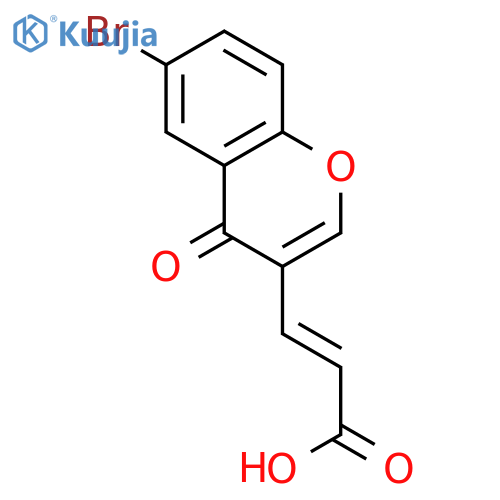 2-Propenoic acid, 3-(6-bromo-4-oxo-4H-1-benzopyran-3-yl)- structure