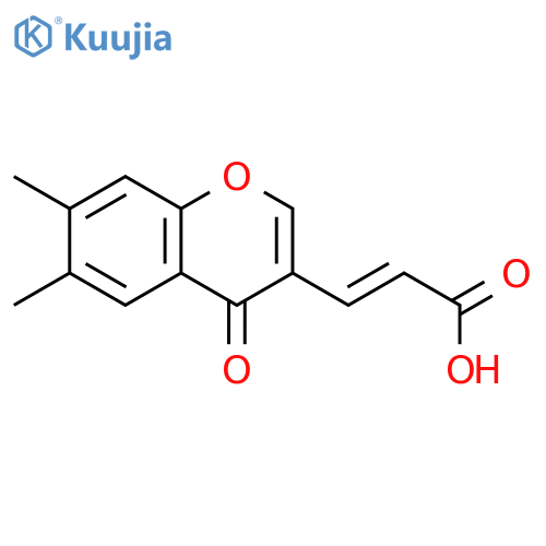 2-PROPENOIC ACID, 3-(6,7-DIMETHYL-4-OXO-4H-1-BENZOPYRAN-3-YL)- structure
