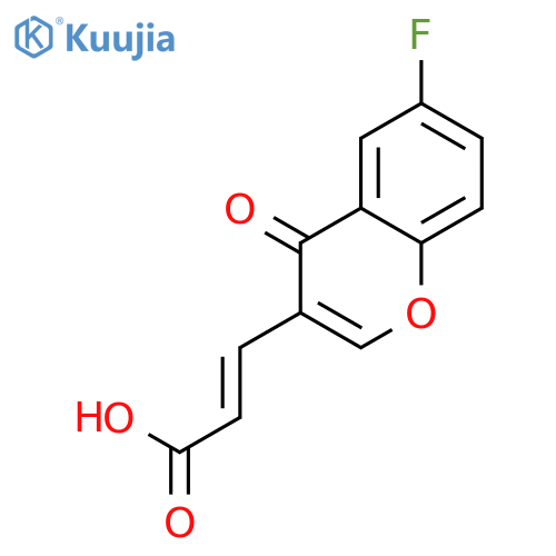 (2E)-3-(6-Fluoro-4-oxo-4H-chromen-3-yl)acrylic Acid structure