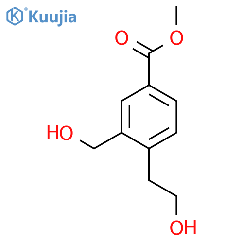 BENZOIC ACID, 4-(2-HYDROXYETHYL)-3-(HYDROXYMETHYL)-, METHYL ESTER structure