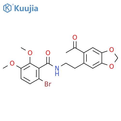 Benzamide,N-[2-(6-acetyl-1,3-benzodioxol-5-yl)ethyl]-6-bromo-2,3-dimethoxy- structure