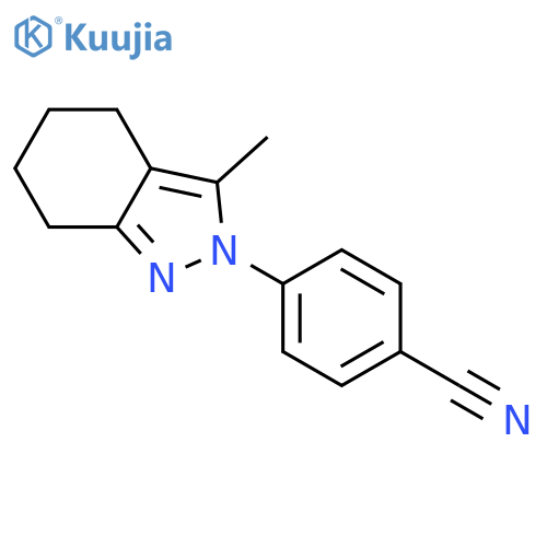 Benzonitrile, 4-(4,5,6,7-tetrahydro-3-methyl-2H-indazol-2-yl)- structure