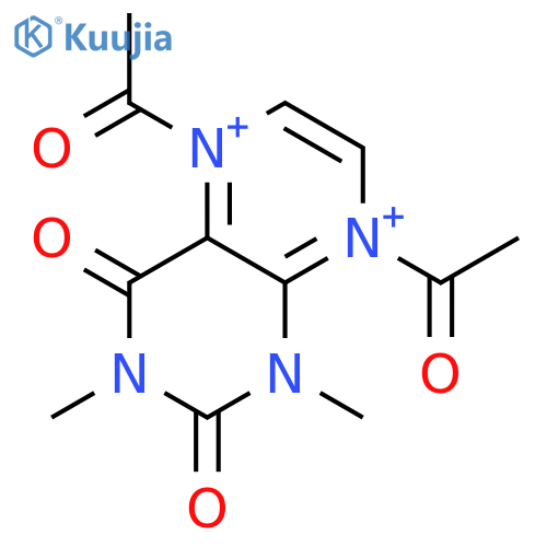 2,4(1H,3H)-Pteridinedione,5,8-diacetyl-5,8-dihydro-1,3-dimethyl- structure