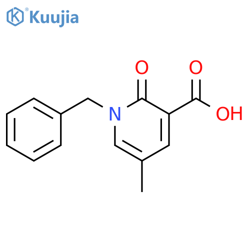 3-Pyridinecarboxylic acid, 1,2-dihydro-5-methyl-2-oxo-1-(phenylmethyl)- structure