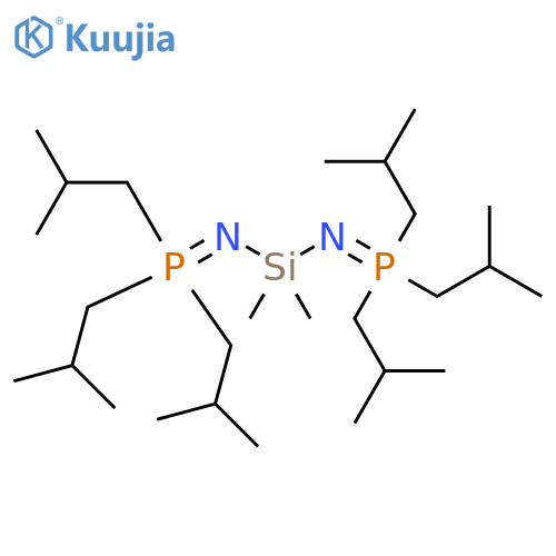Silanediamine,1,1-dimethyl-N,N'-bis[tris(2-methylpropyl)phosphoranylidene]- structure