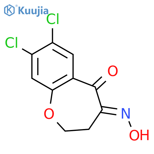 1-Benzoxepin-4,5-dione, 7,8-dichloro-2,3-dihydro-, 4-oxime structure