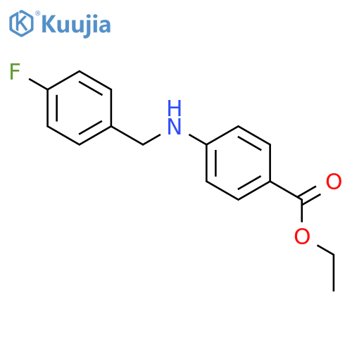 Benzoic acid, 4-[[(4-fluorophenyl)methyl]amino]-, ethyl ester structure