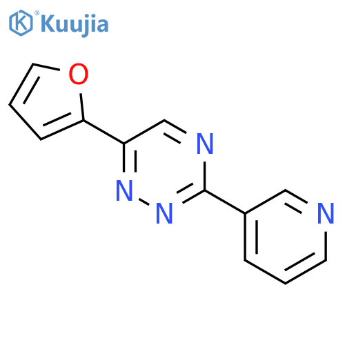 1,2,4-TRIAZINE, 6-(2-FURANYL)-3-(3-PYRIDINYL)- structure