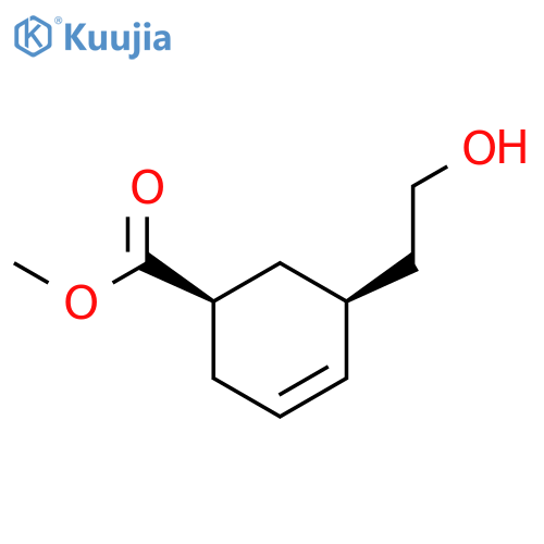 3-Cyclohexene-1-carboxylic acid, 5-(2-hydroxyethyl)-, methyl ester, cis- structure