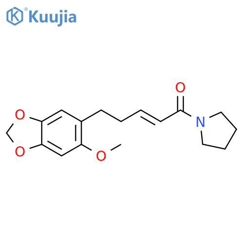 Pyrrolidine, 1-[5-(6-methoxy-1,3-benzodioxol-5-yl)-1-oxo-2-pentenyl]-, (E)- (9CI) structure