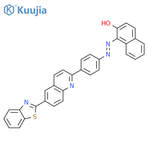 2-NAPHTHALENOL, 1-[[4-[6-(2-BENZOTHIAZOLYL)-2-QUINOLINYL]PHENYL]AZO]- structure