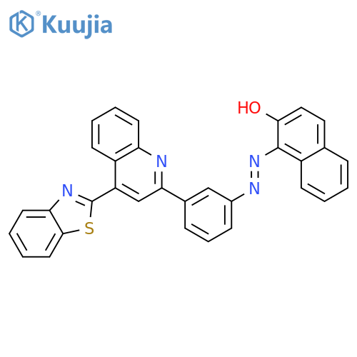 2-Naphthalenol, 1-[[3-[4-(2-benzothiazolyl)-2-quinolinyl]phenyl]azo]- structure