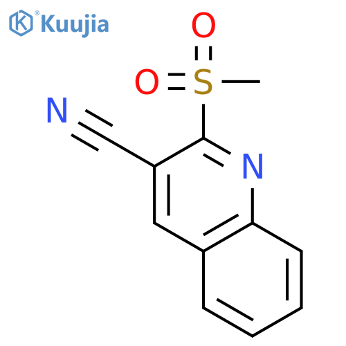 3-Quinolinecarbonitrile, 2-(methylsulfonyl)- structure