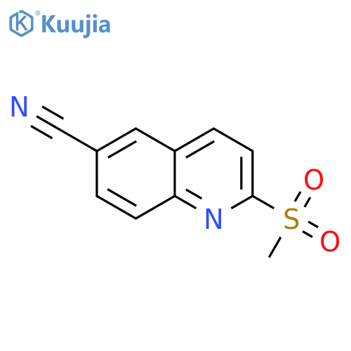 6-Quinolinecarbonitrile, 2-(methylsulfonyl)- structure