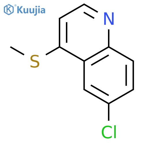 Quinoline, 6-chloro-4-(methylthio)- structure