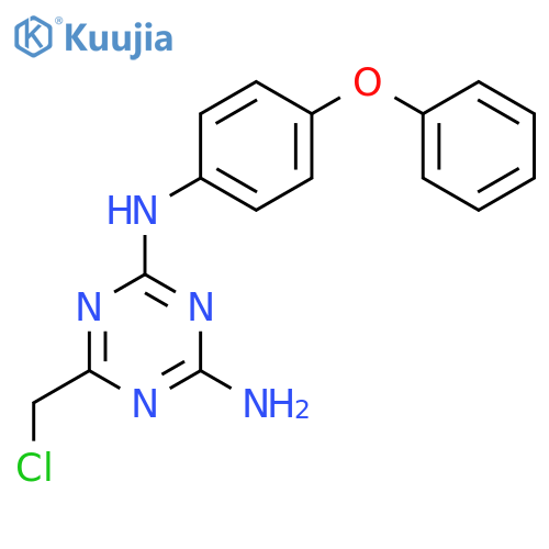 6-(chloromethyl)-N-(4-phenoxyphenyl)-1,3,5-triazine-2,4-diamine structure