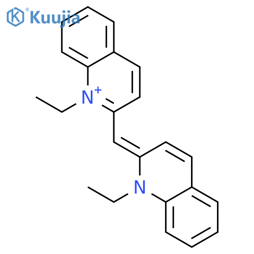 Quinolinium, 1-ethyl-2-[(1E)-(1-ethyl-2(1H)-quinolinylidene)methyl]- structure