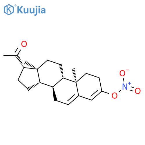 Pregna-3,5-dien-20-one, 3-(nitrooxy)- structure