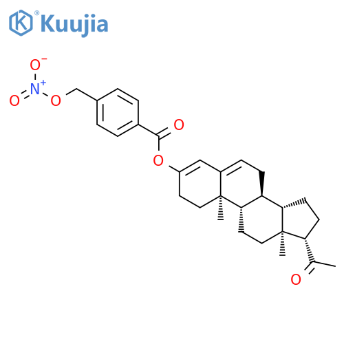 PREGNA-3,5-DIEN-20-ONE, 3-[[4-[(NITROOXY)METHYL]BENZOYL]OXY]- structure