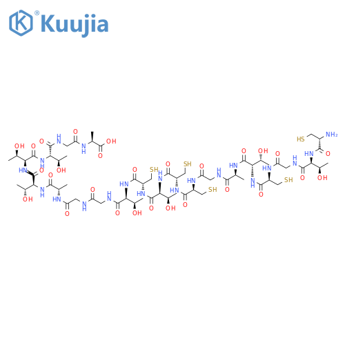 L-Alanine,L-cysteinyl-L-threonylglycyl-L-cysteinyl-L-threonyl-L-alanylglycyl-L-cysteinyl-L-cysteinyl-L-threonyl-L-cysteinyl-L-threonylglycylglycyl-L-alanyl-L-threonyl-L-threonyl-L-threonylglycyl- structure