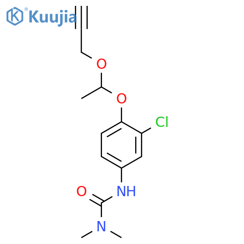 UREA, N'-[3-CHLORO-4-[1-(2-PROPYNYLOXY)ETHOXY]PHENYL]-N,N-DIMETHYL- structure