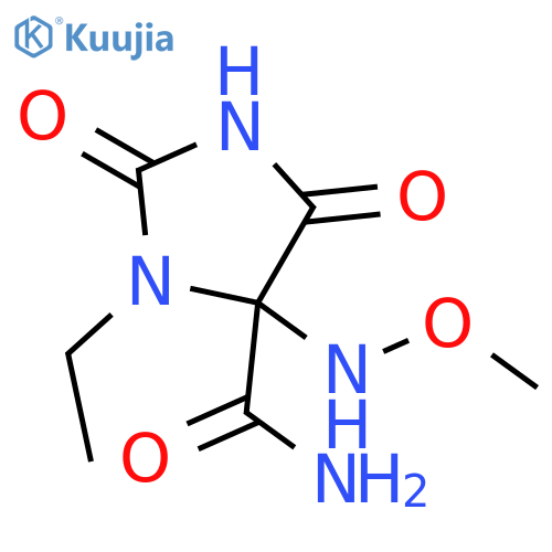 3-Ethyl-4-(methoxyamino)-2,5-dioxoimidazolidine-4-carboxamide structure