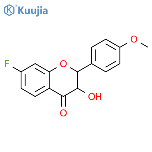 4H-1-Benzopyran-4-one,7-fluoro-2,3-dihydro-3-hydroxy-2-(4-methoxyphenyl)- structure
