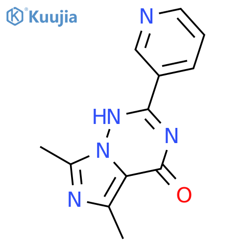 IMIDAZO[5,1-F][1,2,4]TRIAZIN-4(1H)-ONE, 5,7-DIMETHYL-2-(3-PYRIDINYL)- structure