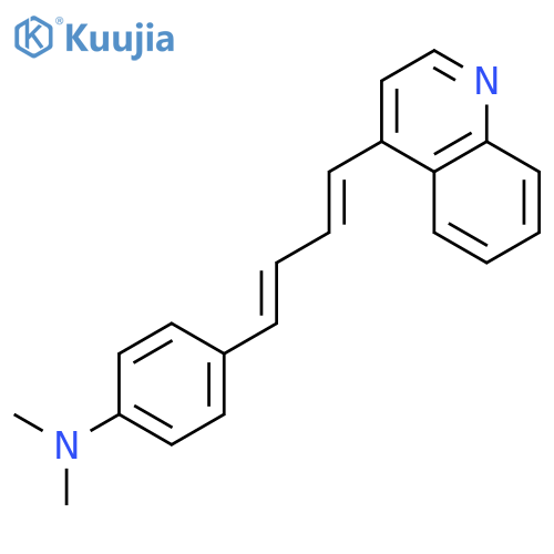 BENZENAMINE, N,N-DIMETHYL-4-[(1E,3E)-4-(4-QUINOLINYL)-1,3-BUTADIENYL]- structure