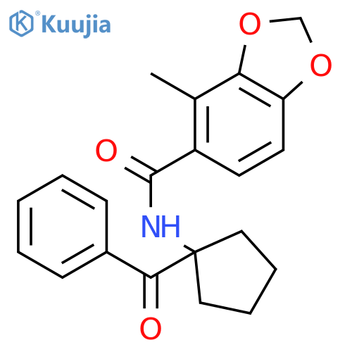 1,3-Benzodioxole-5-carboxamide, N-(1-benzoylcyclopentyl)-4-methyl- structure