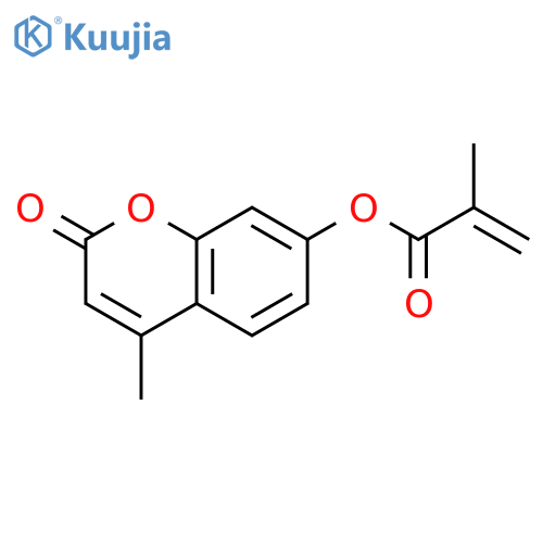 2-Propenoic acid, 2-methyl-, 4-methyl-2-oxo-2H-1-benzopyran-7-yl ester structure