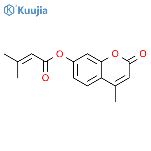 2-BUTENOIC ACID, 3-METHYL-, 4-METHYL-2-OXO-2H-1-BENZOPYRAN-7-YL ESTER structure