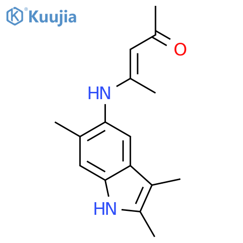 3-Penten-2-one, 4-[(2,3,6-trimethyl-1H-indol-5-yl)amino]- structure