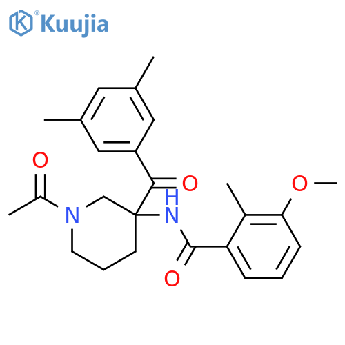 Benzamide,N-[1-acetyl-3-(3,5-dimethylbenzoyl)-3-piperidinyl]-3-methoxy-2-methyl- structure