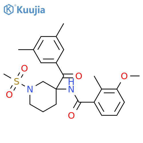 Benzamide,N-[3-(3,5-dimethylbenzoyl)-1-(methylsulfonyl)-3-piperidinyl]-3-methoxy-2-methyl- structure