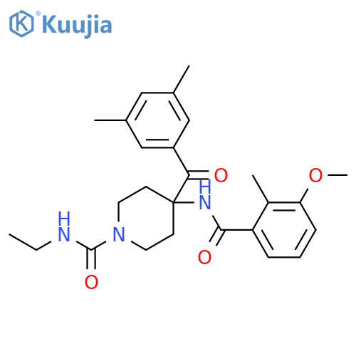 1-Piperidinecarboxamide,4-(3,5-dimethylbenzoyl)-N-ethyl-4-[(3-methoxy-2-methylbenzoyl)amino]- structure