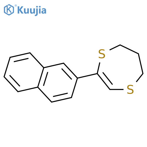 5H-1,4-Dithiepin, 6,7-dihydro-2-(2-naphthalenyl)- structure